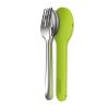 Набір столових приладів GoEat Compact stainless-steel cutlery set - Green 81033