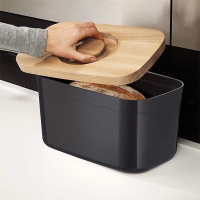 Стальная хлебница Joseph Joseph Bread Bin black 81103