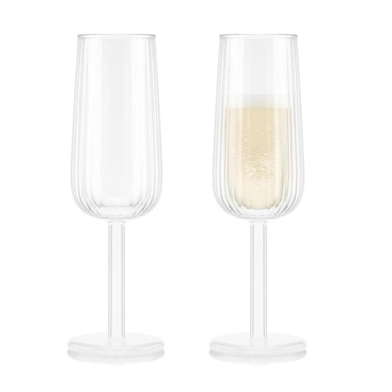 Келихи з подвійними стінками для шампанського (2 шт) Bodum Douro 12322-10